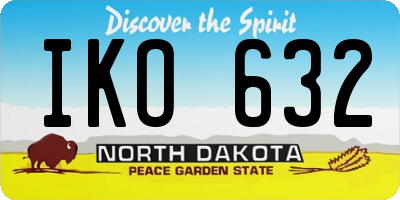 ND license plate IKO632