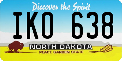 ND license plate IKO638