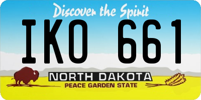 ND license plate IKO661