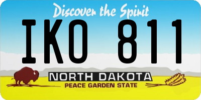 ND license plate IKO811