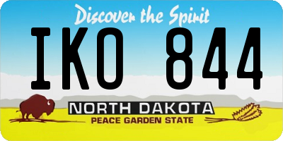 ND license plate IKO844