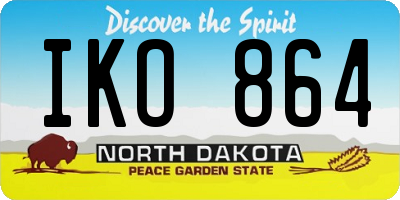 ND license plate IKO864