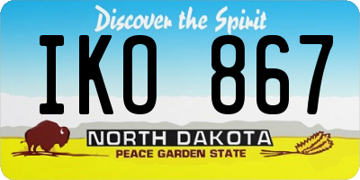 ND license plate IKO867