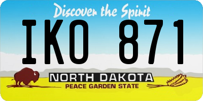 ND license plate IKO871