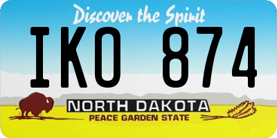 ND license plate IKO874