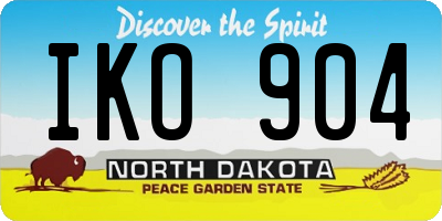 ND license plate IKO904