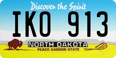 ND license plate IKO913
