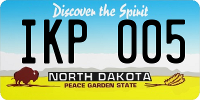 ND license plate IKP005