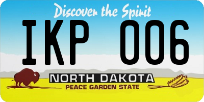 ND license plate IKP006