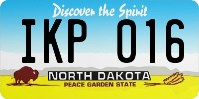 ND license plate IKP016