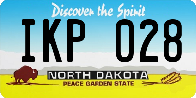 ND license plate IKP028