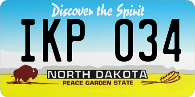 ND license plate IKP034