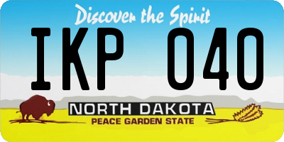 ND license plate IKP040