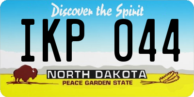 ND license plate IKP044
