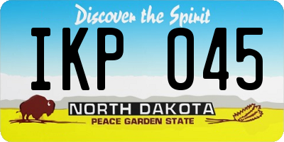 ND license plate IKP045