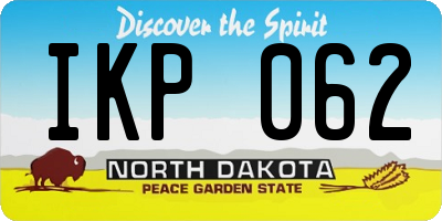 ND license plate IKP062