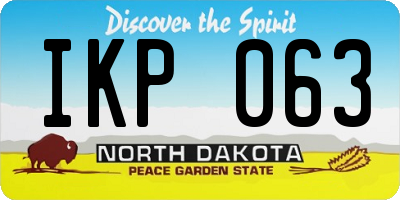 ND license plate IKP063