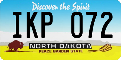 ND license plate IKP072