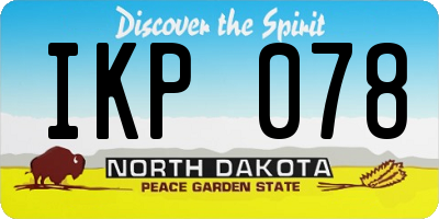 ND license plate IKP078