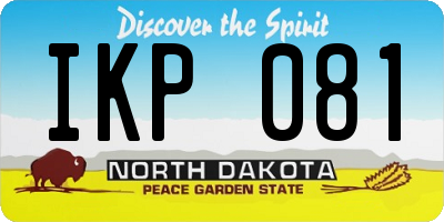 ND license plate IKP081