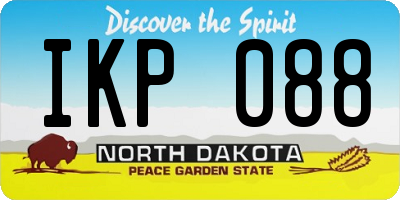 ND license plate IKP088