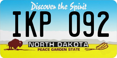 ND license plate IKP092