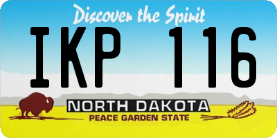 ND license plate IKP116