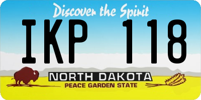 ND license plate IKP118