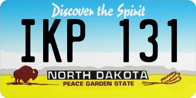 ND license plate IKP131