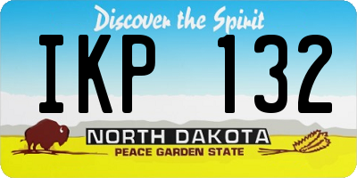 ND license plate IKP132