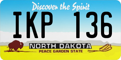 ND license plate IKP136