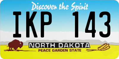 ND license plate IKP143