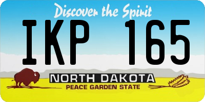 ND license plate IKP165
