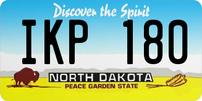 ND license plate IKP180