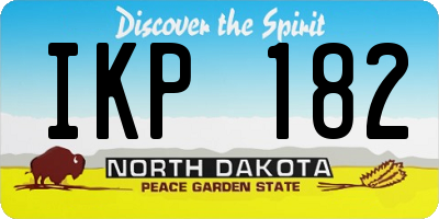 ND license plate IKP182
