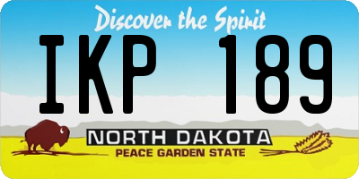 ND license plate IKP189