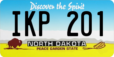 ND license plate IKP201