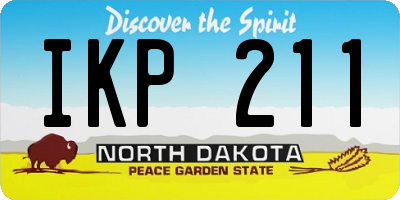 ND license plate IKP211