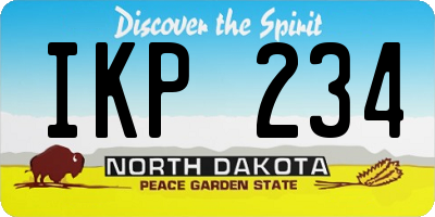 ND license plate IKP234