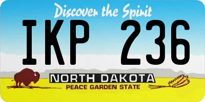 ND license plate IKP236