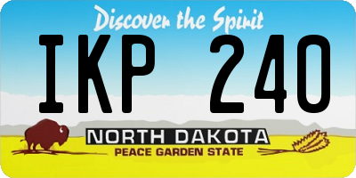 ND license plate IKP240