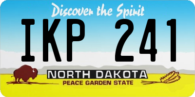 ND license plate IKP241