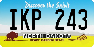 ND license plate IKP243