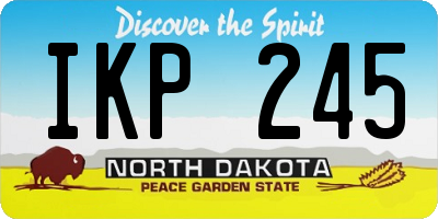 ND license plate IKP245