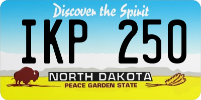 ND license plate IKP250