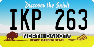 ND license plate IKP263