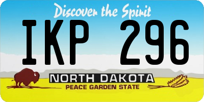ND license plate IKP296