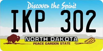 ND license plate IKP302