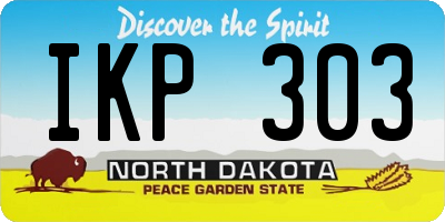 ND license plate IKP303