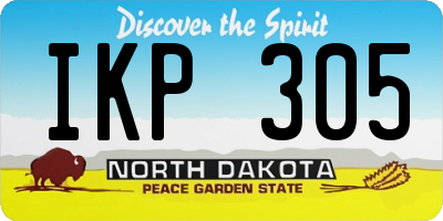 ND license plate IKP305